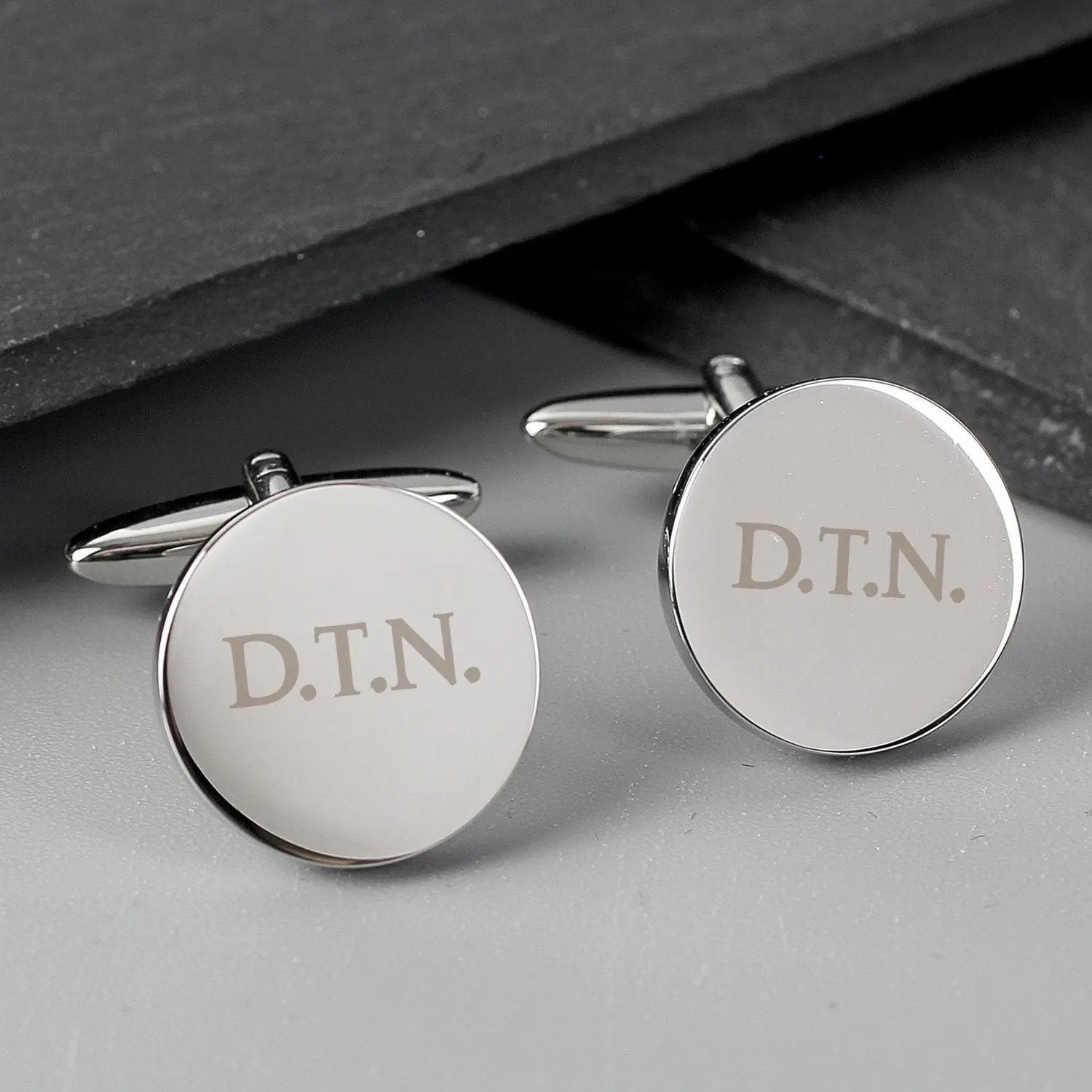 Personalised Round Cufflinks: 1 - Cufflinks & Tie Slides By Gift Moments