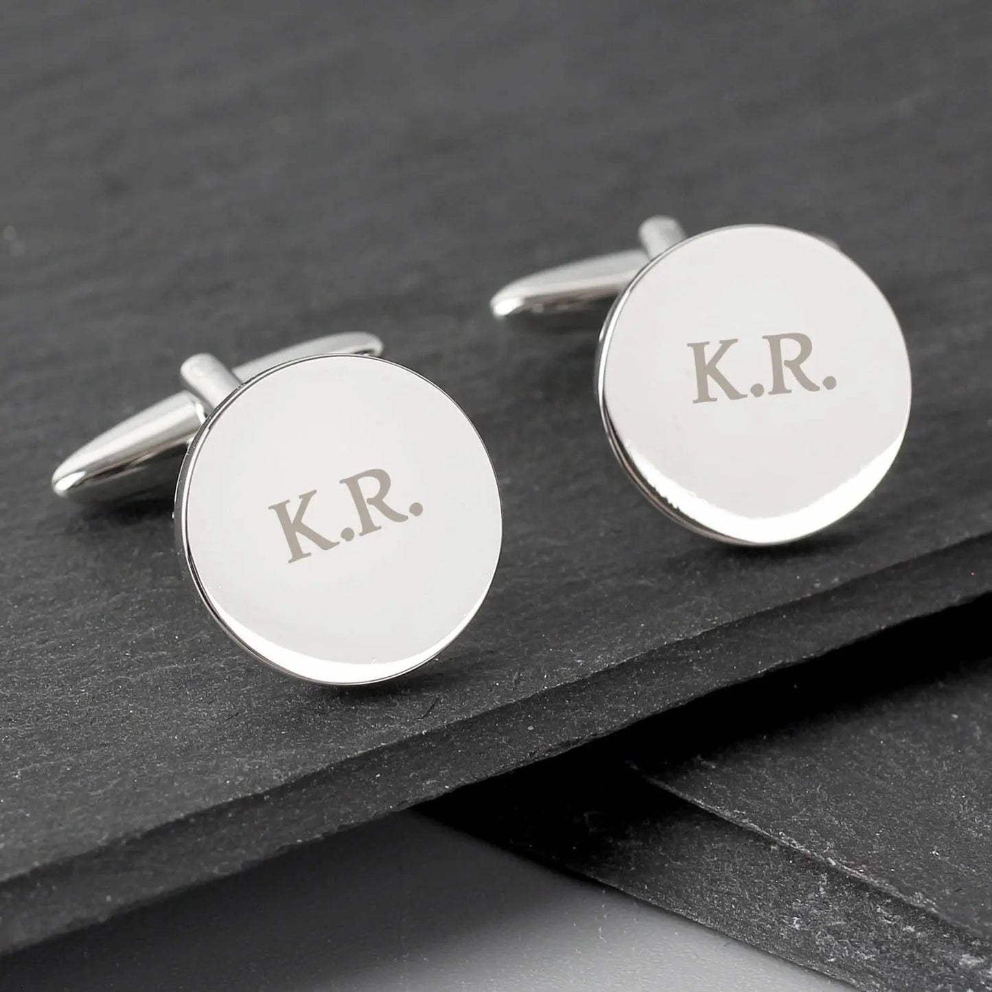 Personalised Round Cufflinks: 2 - Cufflinks & Tie Slides By Gift Moments