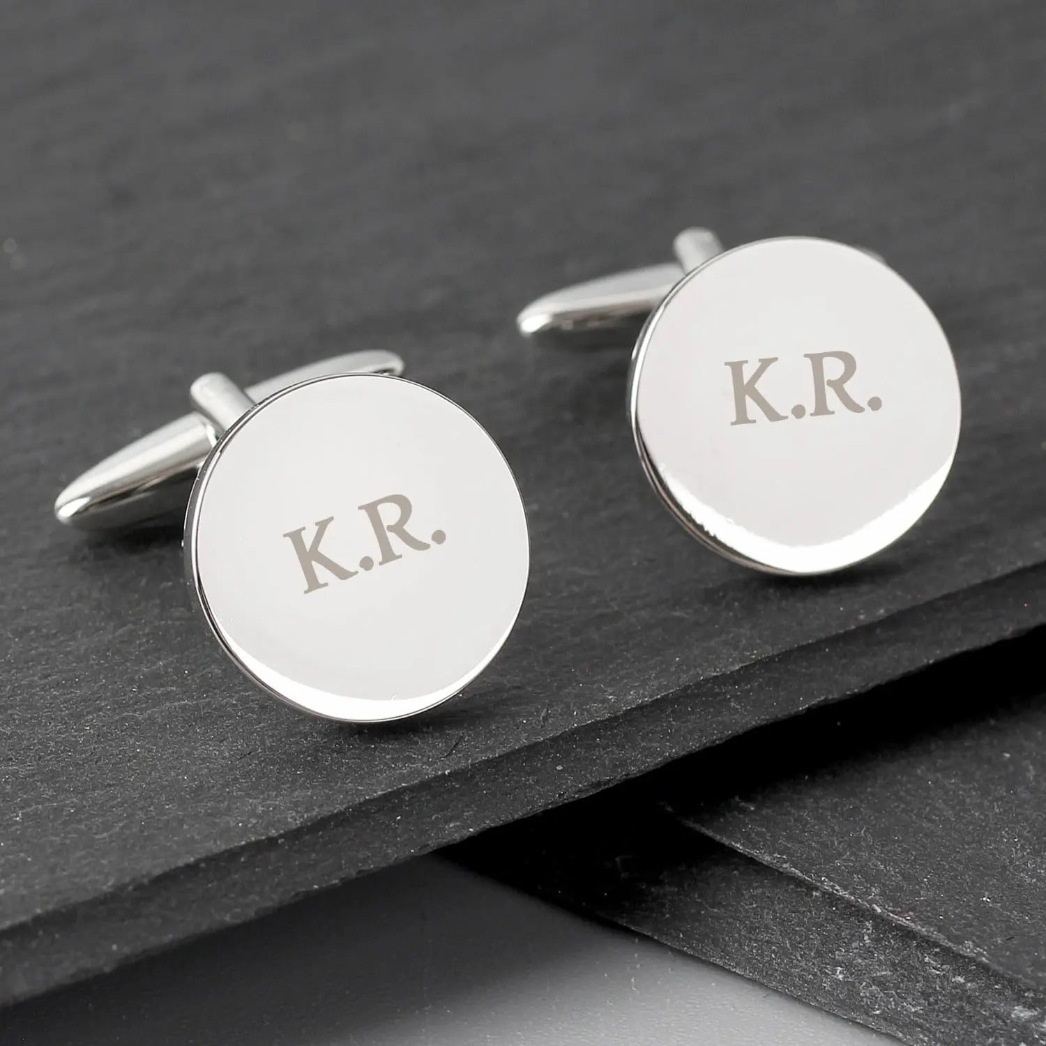 Personalised Round Cufflinks: 2 - Cufflinks & Tie Slides By Gift Moments
