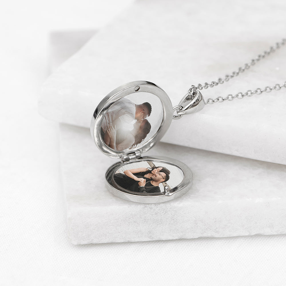 Personalised Round Photo Locket Pendant Necklaces: 5 - Necklaces By Gift Moments