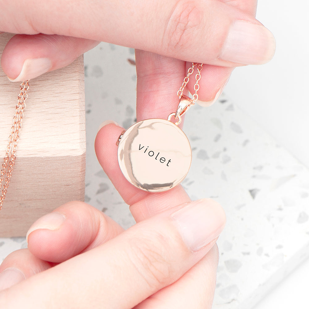 Personalised Round Photo Locket Pendant Necklaces: 9 - Necklaces By Gift Moments