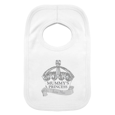 Personalised Royal Crown Bib: 2 - Baby Clothing By Gift Moments