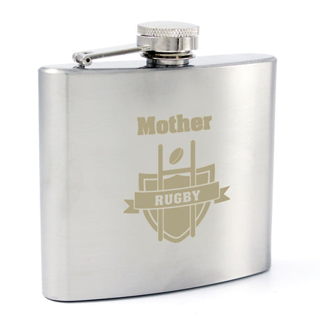 Personalised Rugby Hip Flask: 7 - Hip Flasks By Gift Moments
