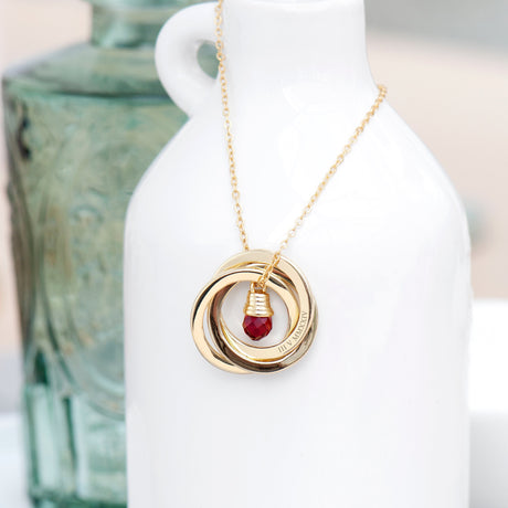 Personalised Russian Ring Crystal Necklaces: 8 - Necklaces By Gift Moments