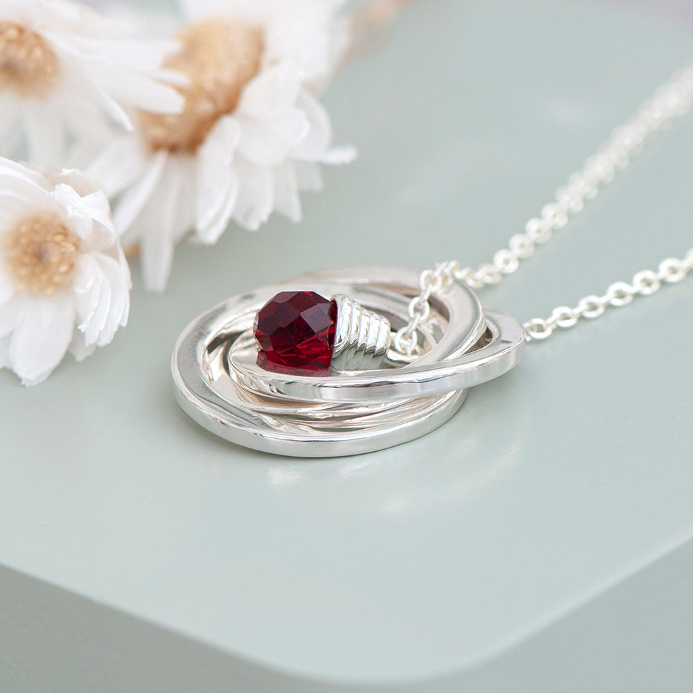 Personalised Russian Ring Crystal Necklaces: 1 - Necklaces By Gift Moments