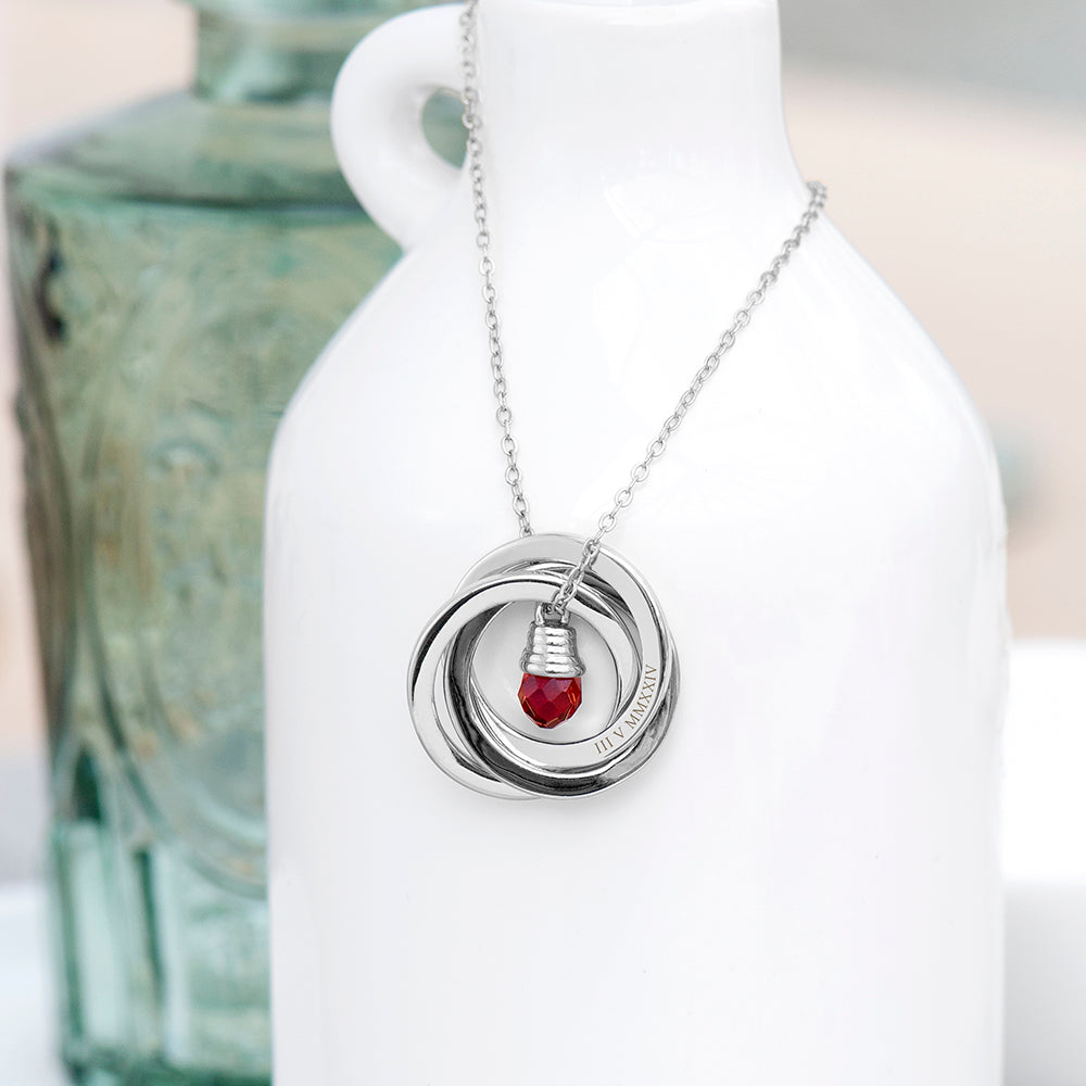 Personalised Russian Ring Crystal Necklaces: 7 - Necklaces By Gift Moments