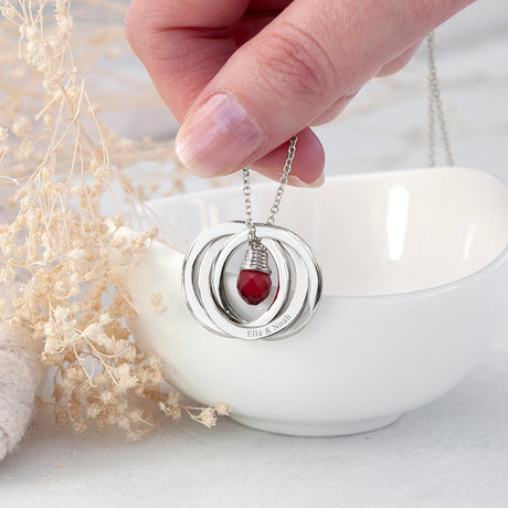 Personalised Russian Ring Crystal Necklaces: 5 - Necklaces By Gift Moments