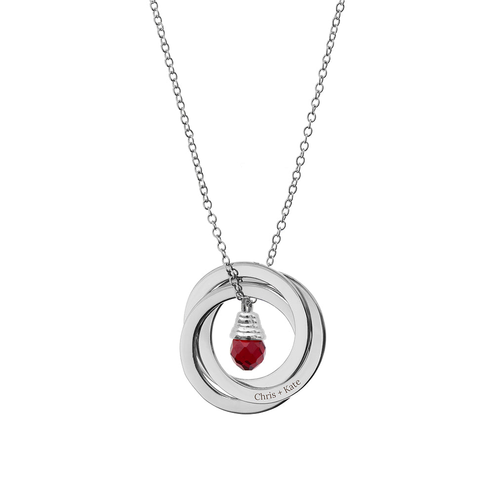 Personalised Russian Ring Crystal Necklaces: 9 - Necklaces By Gift Moments