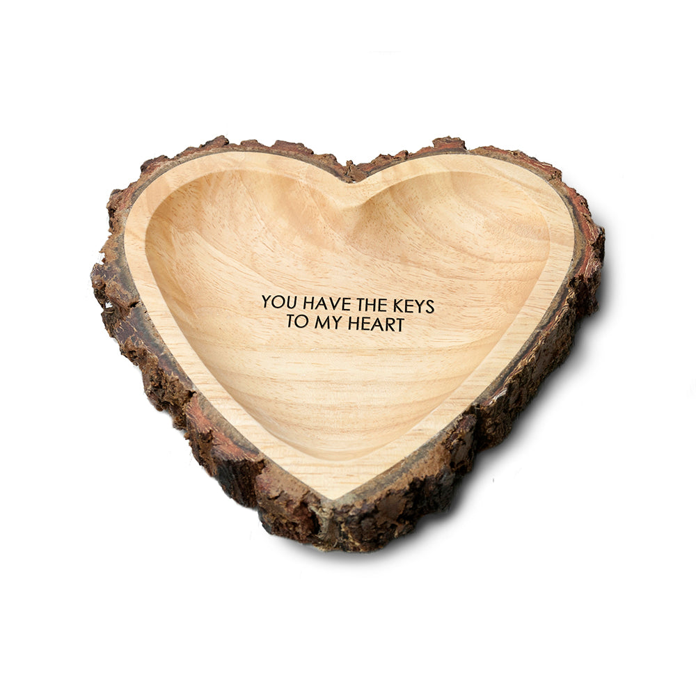 Personalised Rustic Carved Wooden Heart Dish: 7 - Keepsakes By Gift Moments