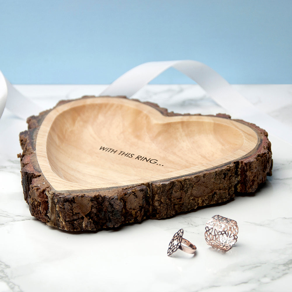 Personalised Rustic Carved Wooden Heart Dish: 3 - Keepsakes By Gift Moments