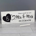 Personalised Rustic Chalk Countdown Wooden Block Sign - Shop Signs & Plaques At Gift Moments - 1