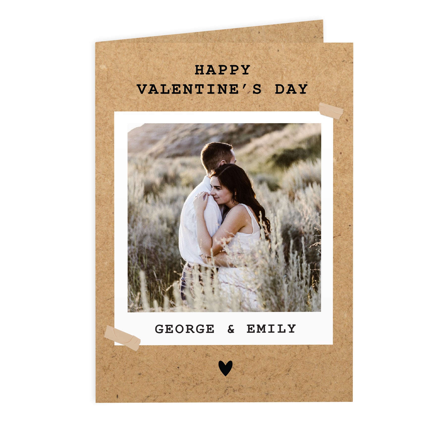 Personalised Rustic Polaroid Photo Upload Card: 5 - Greeting Cards By Gift Moments