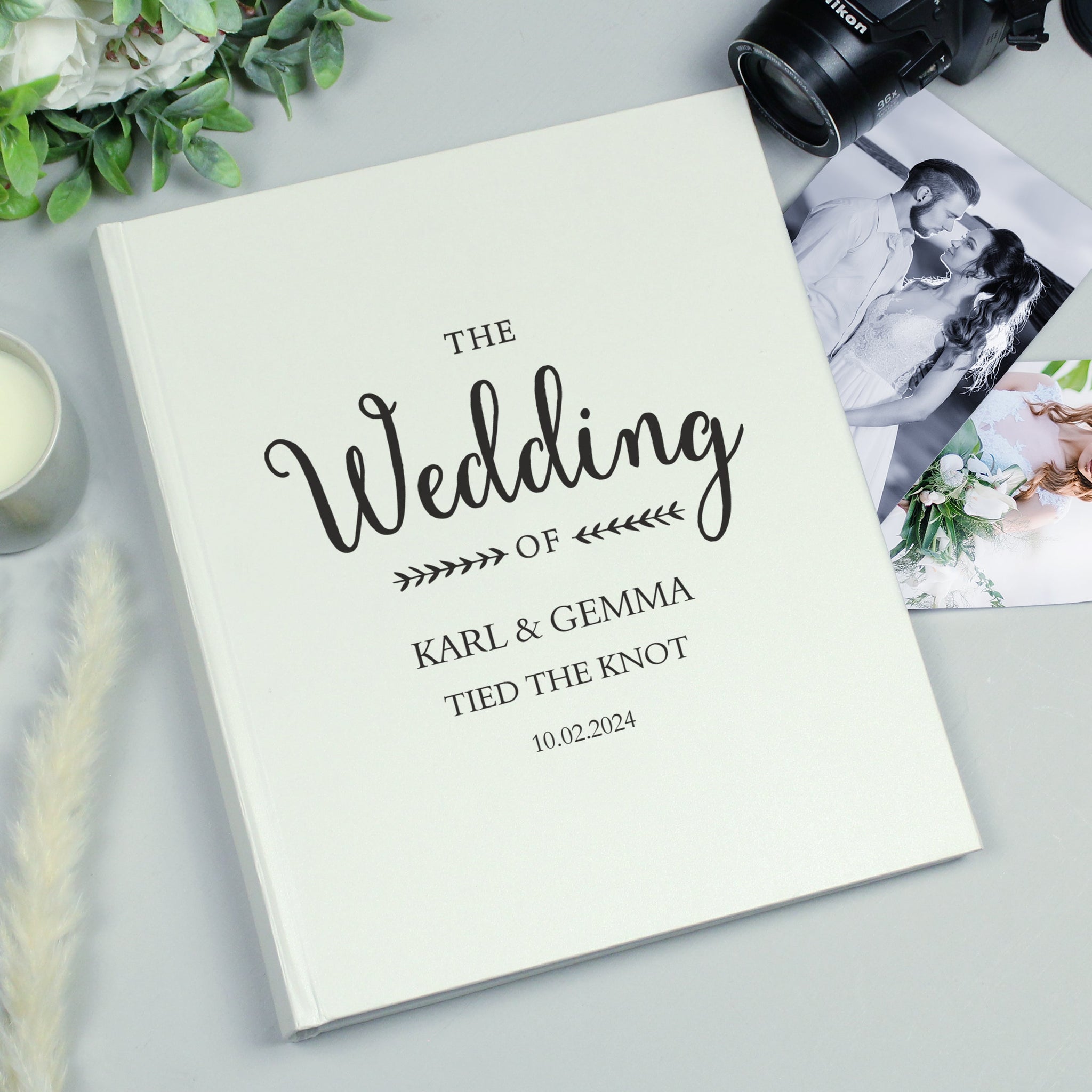 Personalised Rustic Wedding Traditional Photo Album: 4 - Photo Albums By Gift Moments