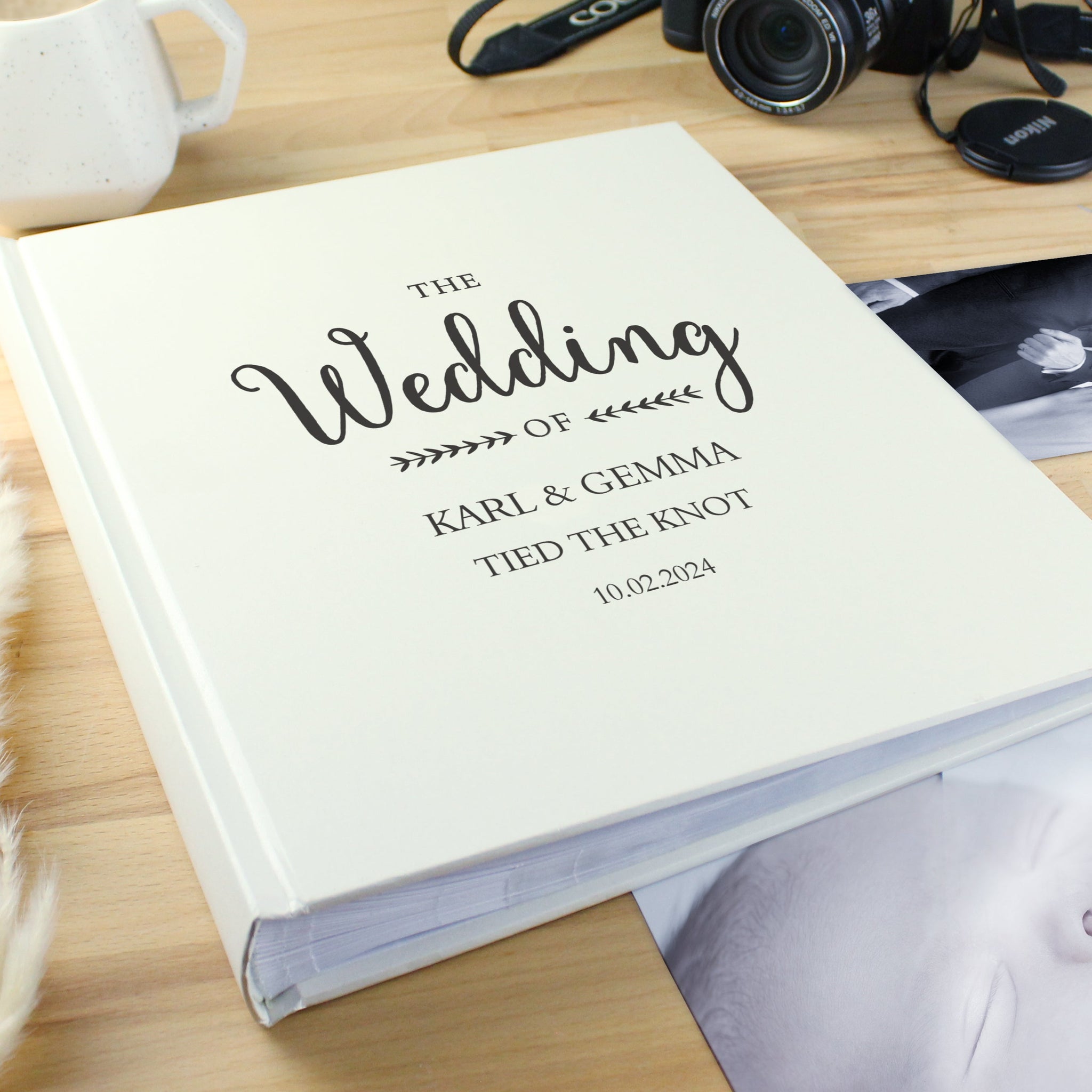 Personalised Rustic Wedding Traditional Photo Album: 3 - Photo Albums By Gift Moments