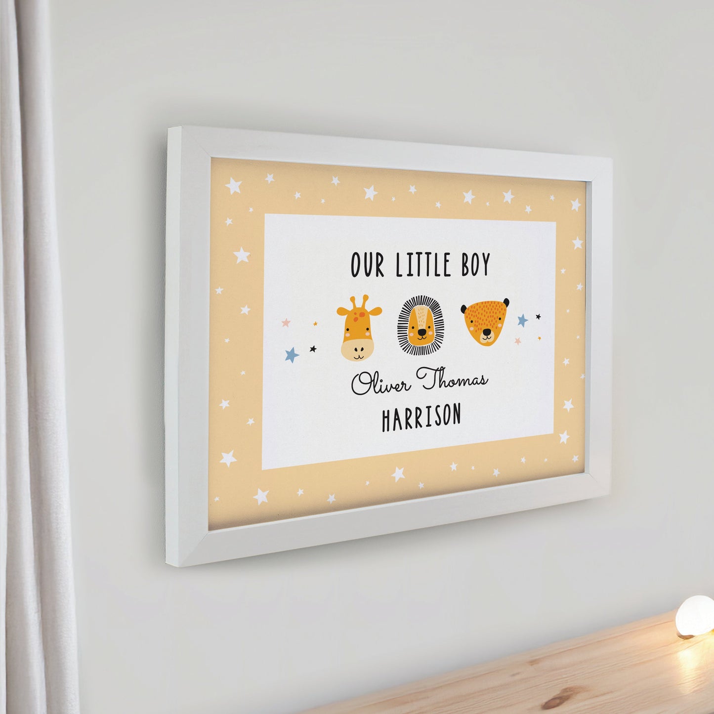 Personalised Safari Animals Framed Prints: 6 - Framed Prints By Gift Moments