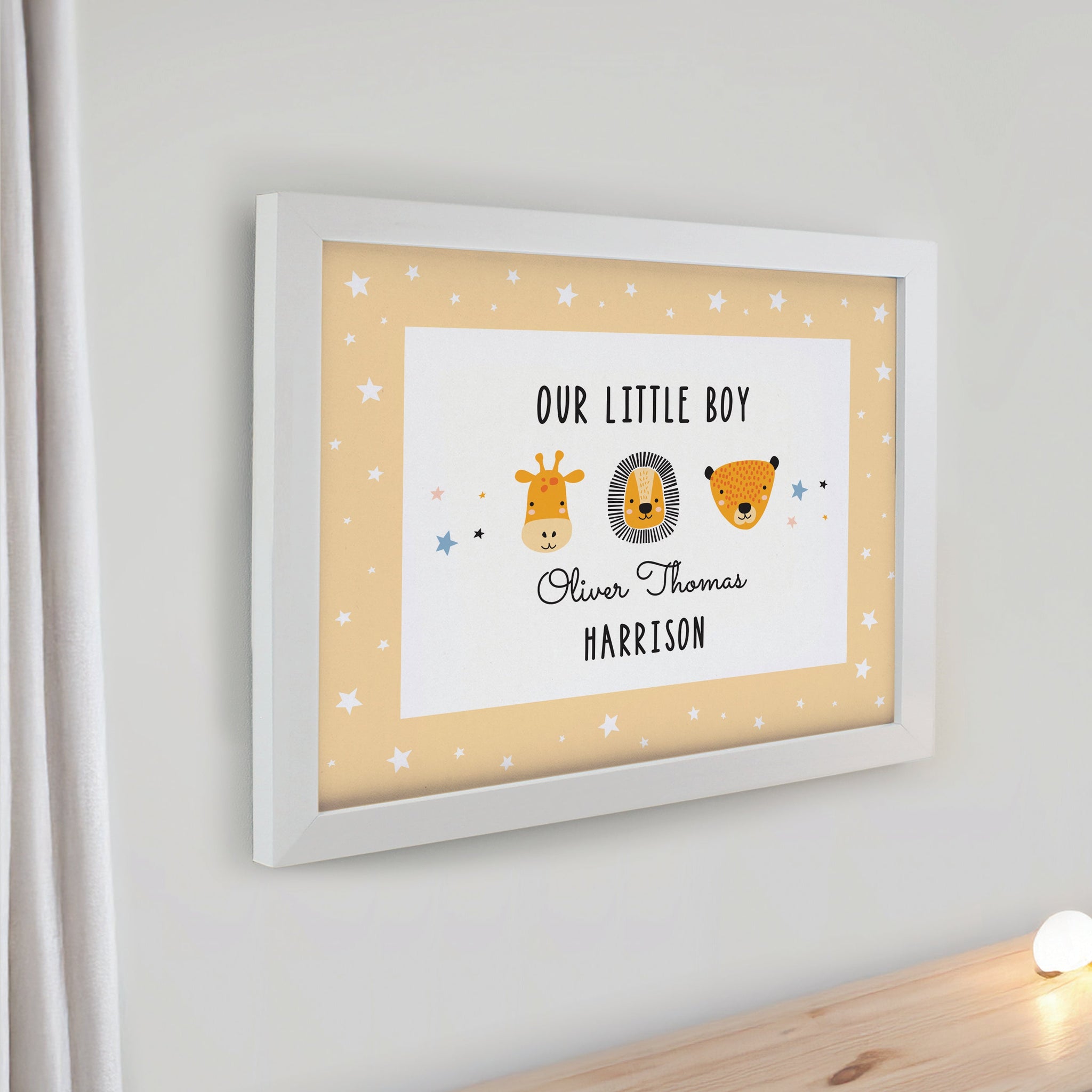 Personalised Safari Animals Framed Prints: 6 - Framed Prints By Gift Moments
