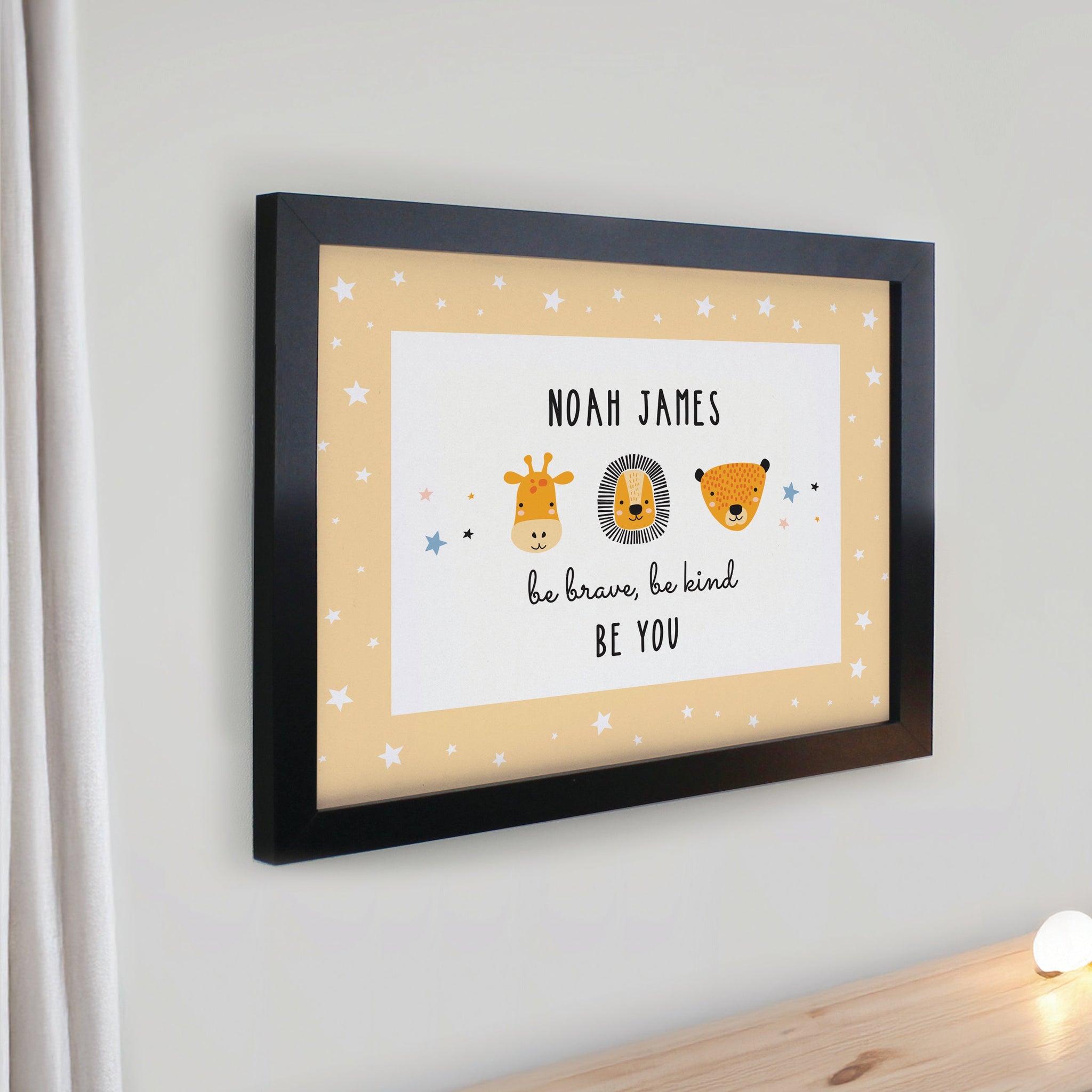 Personalised Safari Animals Framed Prints: 5 - Framed Prints By Gift Moments
