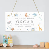 Personalised Safari Animals Wooden Sign: 1 - Signs & Plaques By Gift Moments