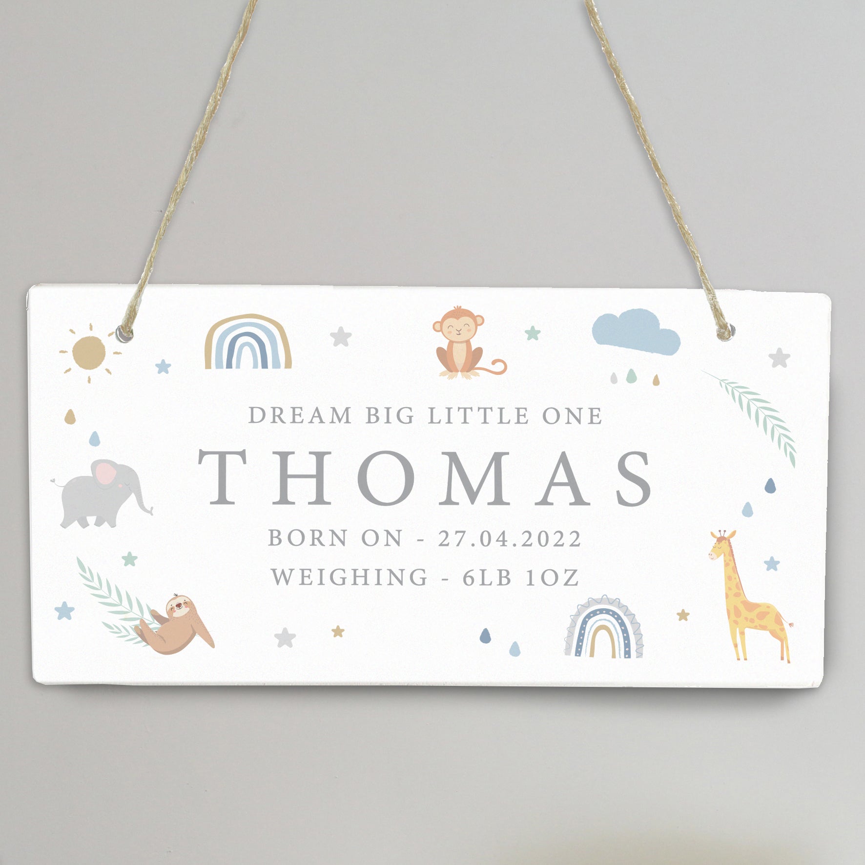 Personalised Safari Animals Wooden Sign - Shop Signs & Plaques At Gift Moments - 4