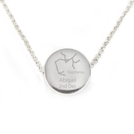 Personalised Sagittarius Zodiac Star Sign Necklace (Nov 22nd - Dec 21st): 8 - Necklaces By Gift Moments