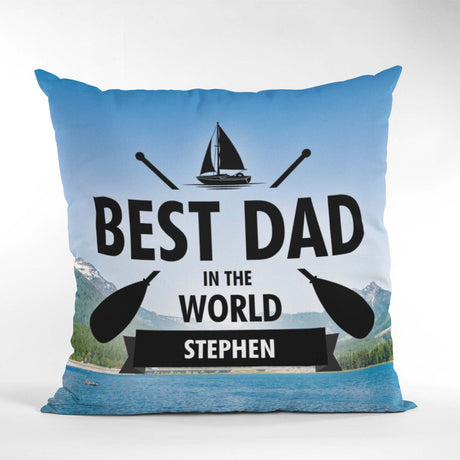 Personalised Sailing Cushion for Best Dad: 1 - Cushions By Gift Moments