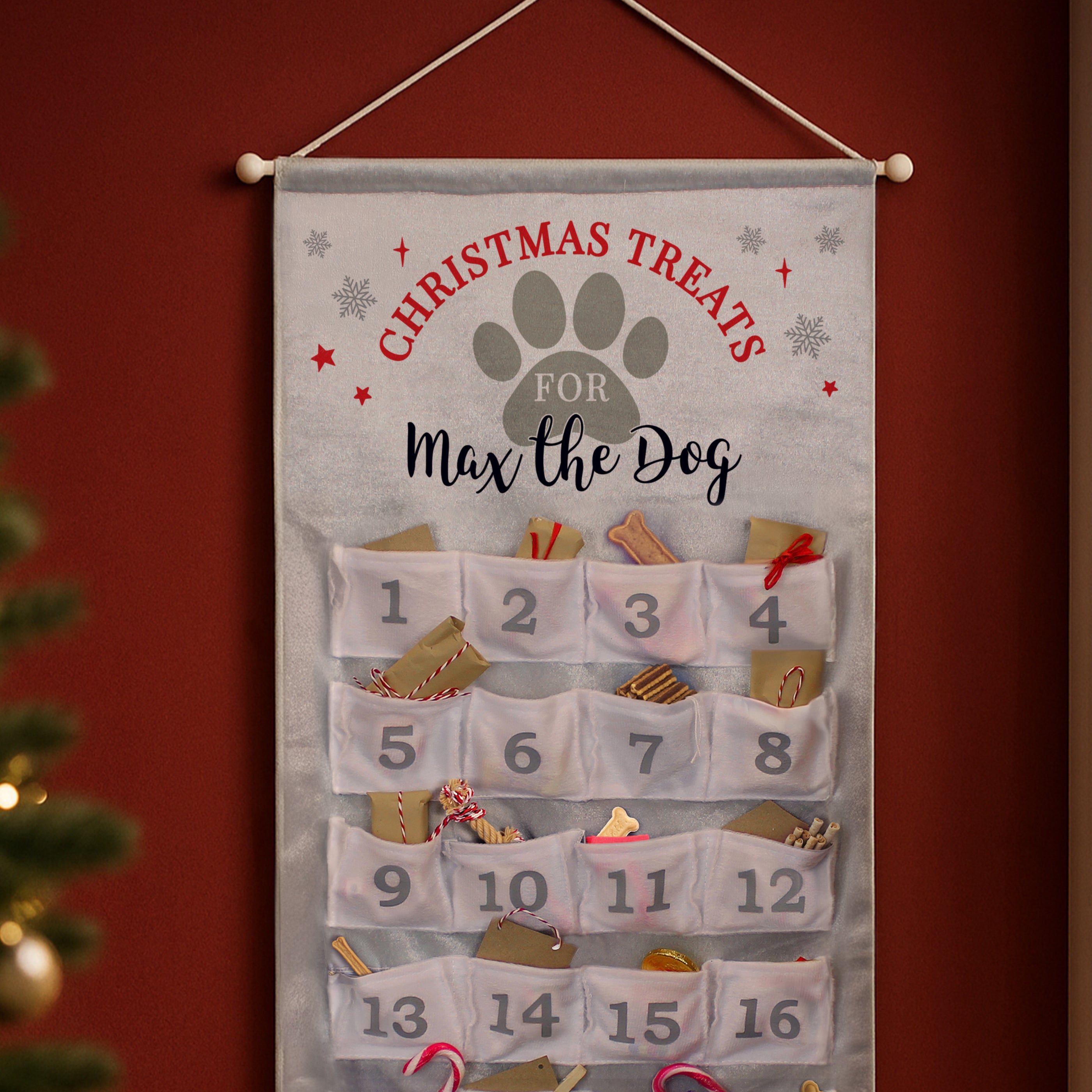 Personalised Santa Advent Calendar In Silver Grey - Shop Advent Calendars At Gift Moments - 4
