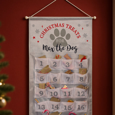 Personalised Santa Advent Calendar In Silver Grey: 4 - Advent Calendars By Gift Moments