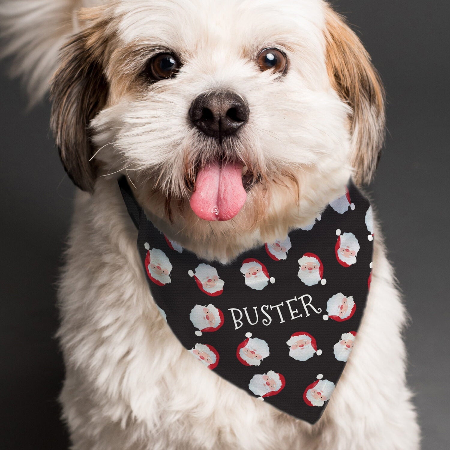 Personalised Santa Black Dog Bandana: 3 - Pet Products By Gift Moments