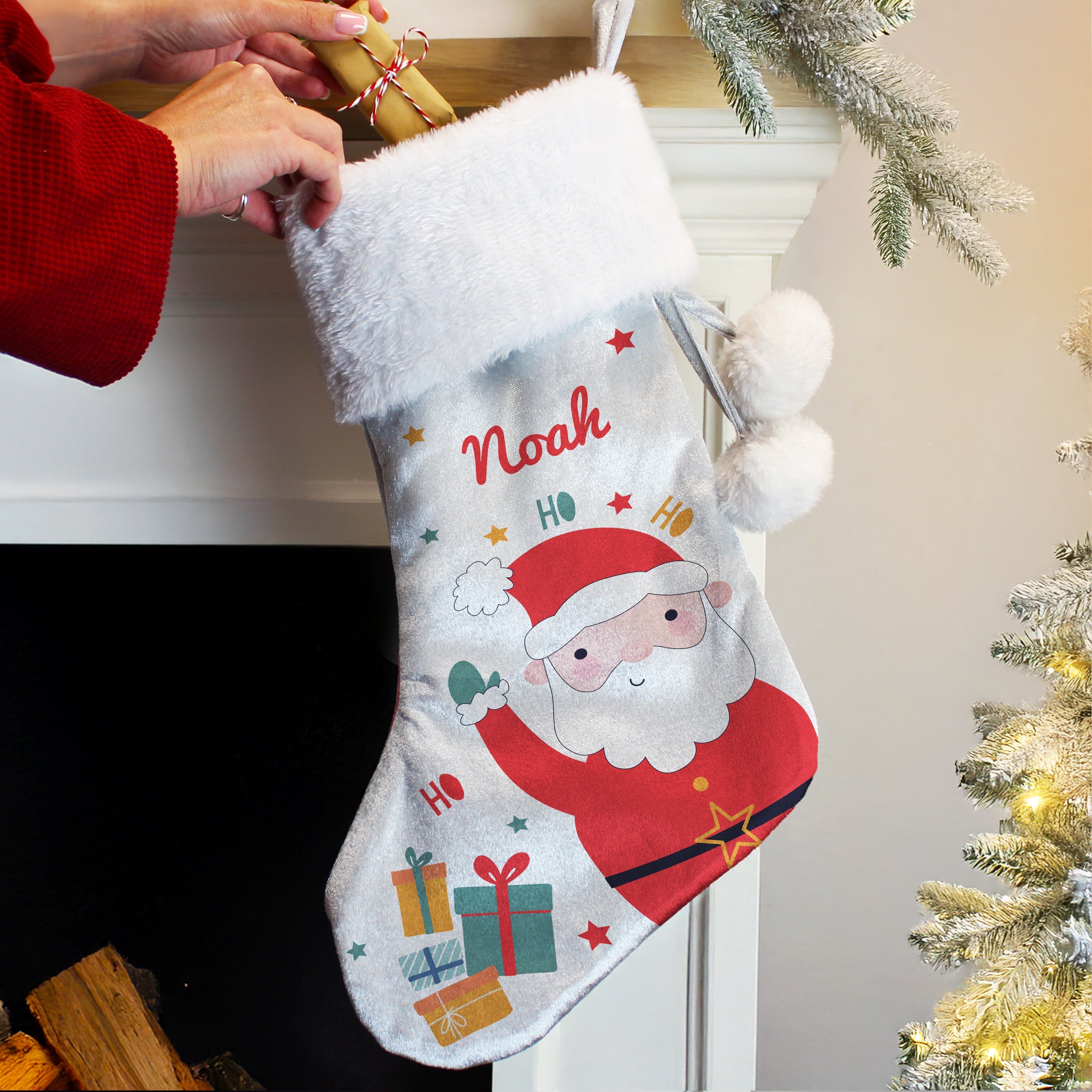 Personalised Santa Christmas Stocking - Shop Christmas Stockings At Gift Moments - 2