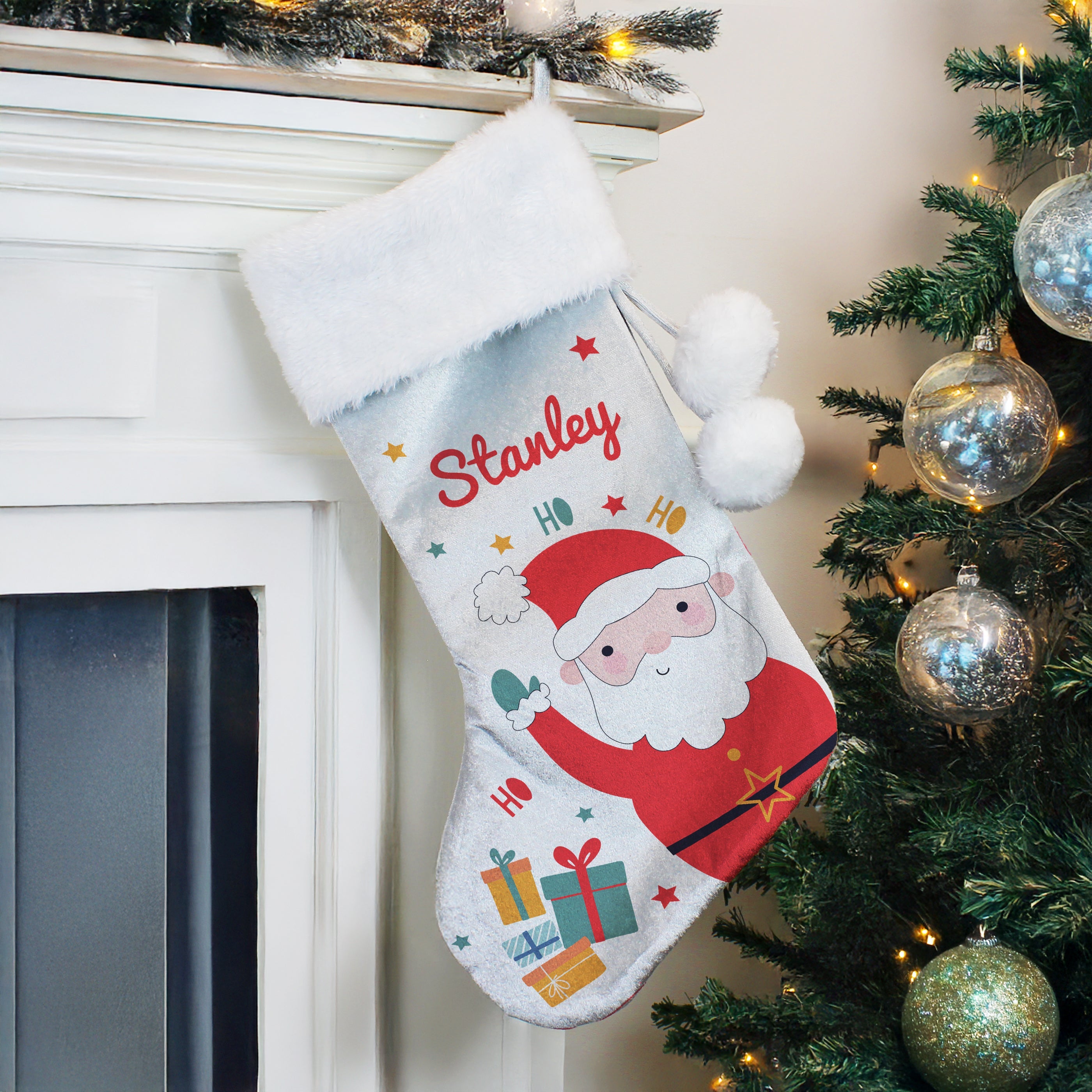 Personalised Santa Christmas Stocking - Shop Christmas Stockings At Gift Moments - 1