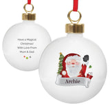Personalised Santa Claus Christmas Bauble: 3 - Christmas Baubles By Gift Moments