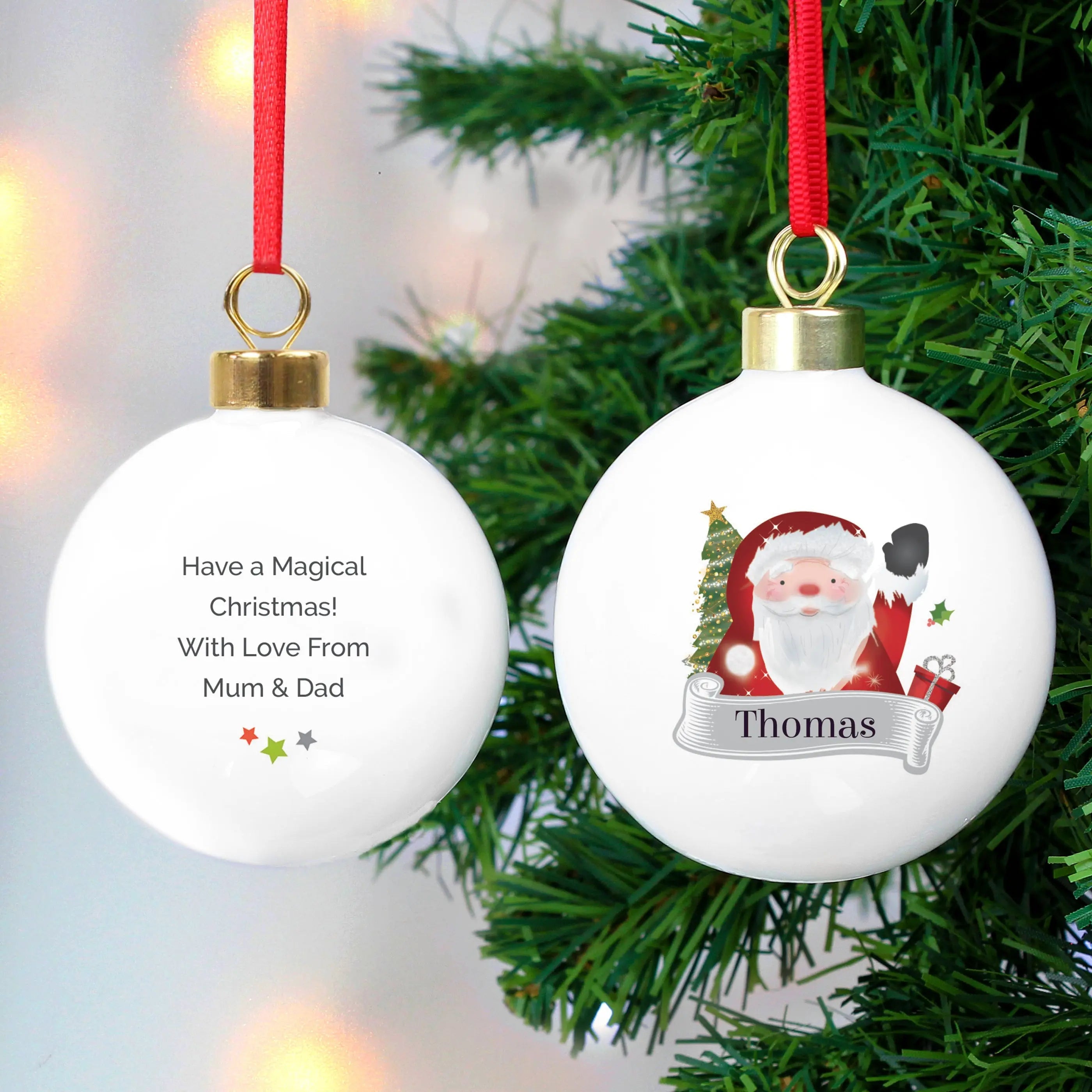 Personalised Santa Claus Bauble - Shop Christmas Baubles At Gift Moments - 5