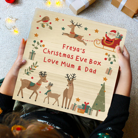 Personalised Santa & Reindeer Christmas Eve Box: 2 - Storage By Gift Moments