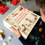 Personalised Santa & Reindeer Christmas Eve Box: 4 - Storage By Gift Moments