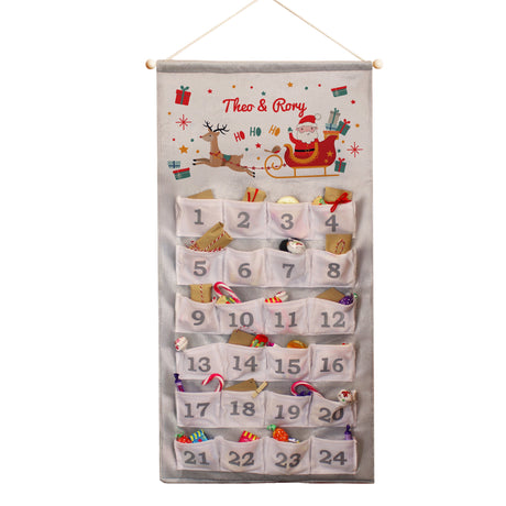 Personalised Santa Sleigh Advent Calendar: 6 - Advent Calendars By Gift Moments