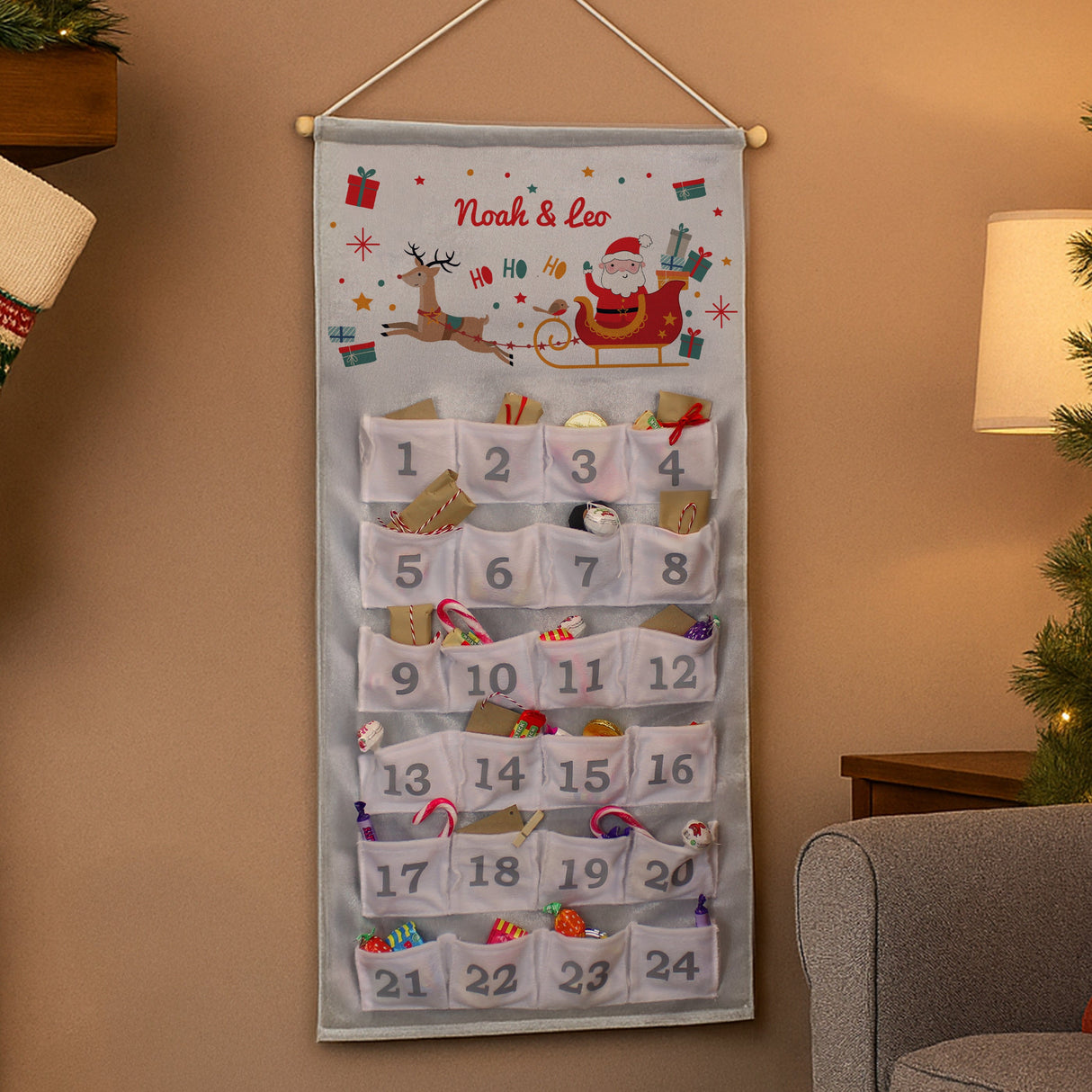 Personalised Santa Sleigh Advent Calendar - Shop Advent Calendars At Gift Moments - 5