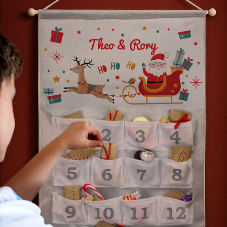 Personalised Santa Sleigh Advent Calendar: 2 - Advent Calendars By Gift Moments