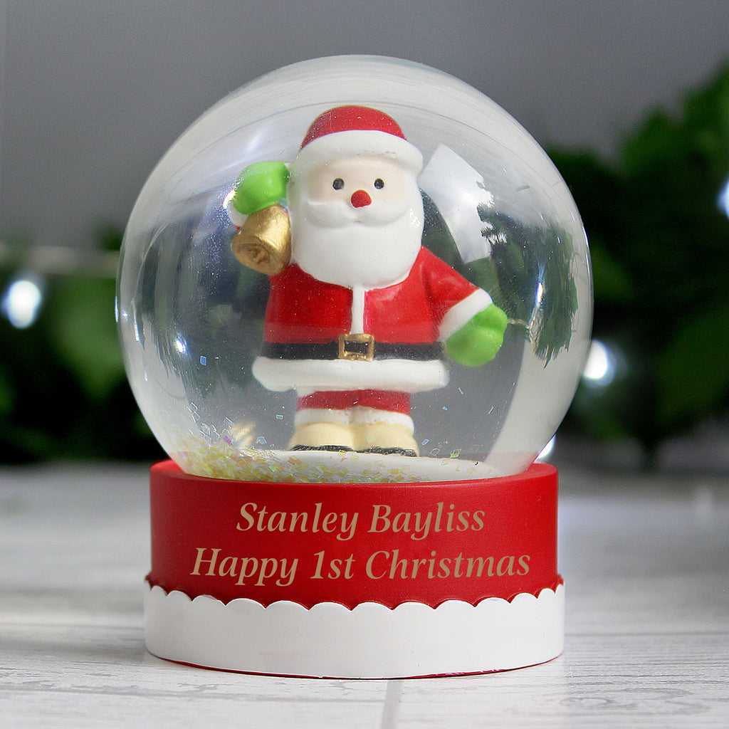 Personalised Santa Snow Globe - Shop Snow Globes At Gift Moments - 2