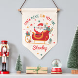 Personalised Santa Stop Here Banner: 2 - Signs & Plaques By Gift Moments