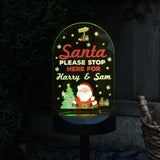 Personalised Santa Stop Here Outdoor Solar Light: 8 - Solar Lights By Gift Moments