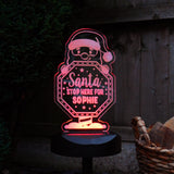 Personalised Santa Stop Here Sign Outdoor Solar Light: 1 - Solar Lights By Gift Moments