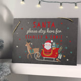 Personalised Santa Stop Here Slate Sign: 4 - Signs & Plaques By Gift Moments
