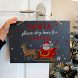 Personalised Santa Stop Here Slate Sign: 1 - Signs & Plaques By Gift Moments