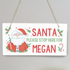 Personalised Santa Stop Here Wooden Sign - Shop Signs & Plaques At Gift Moments - 2