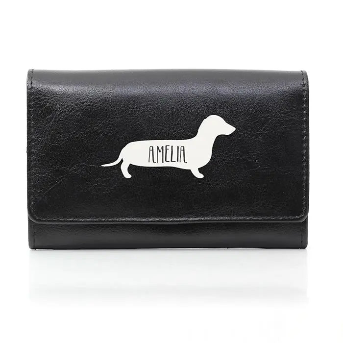 Personalised Sausage Dog Black Purse: 2 - Bags & Purses By Gift Moments