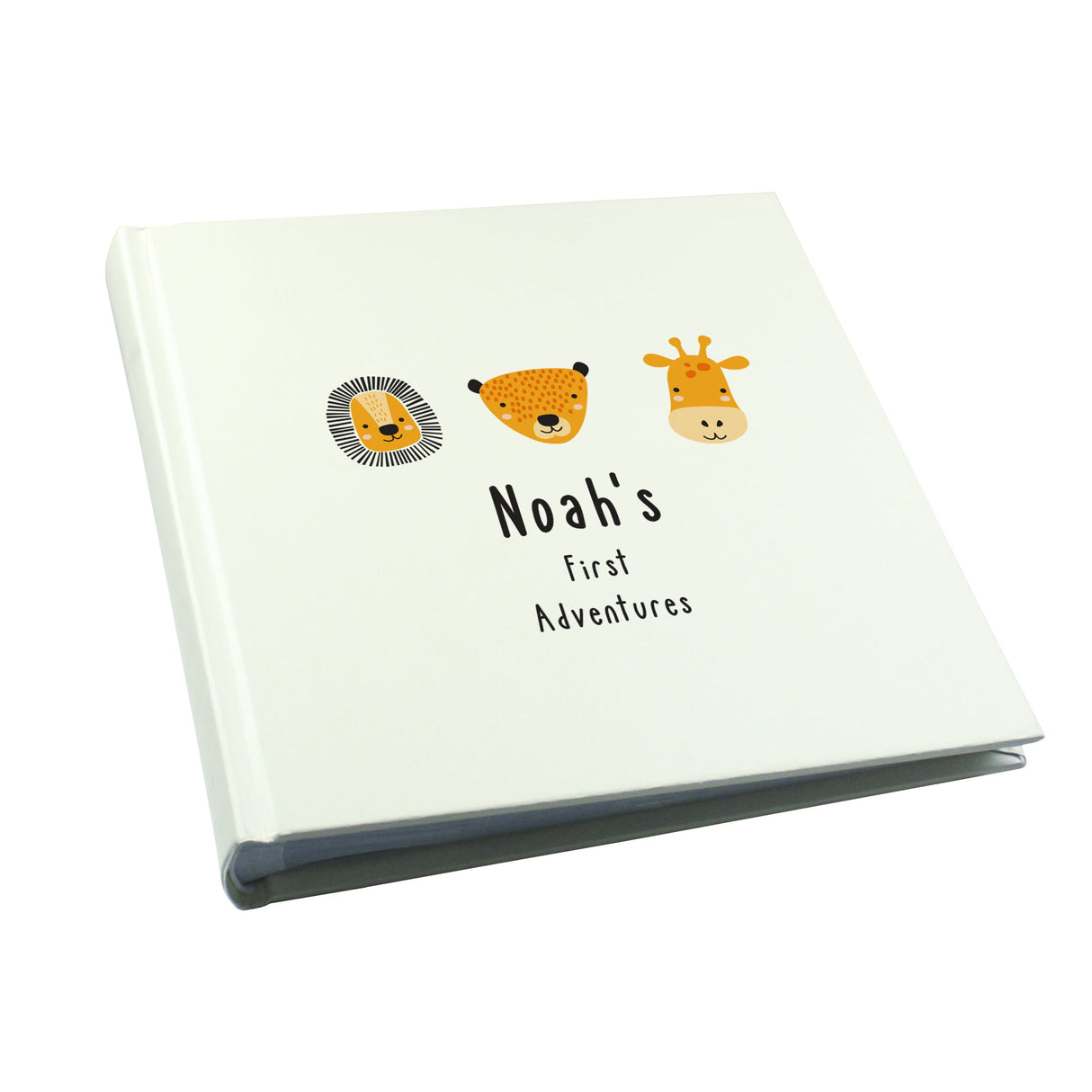 Personalised Scandi Safari Animals Square Photo Album: 5 - Photo Albums By Gift Moments