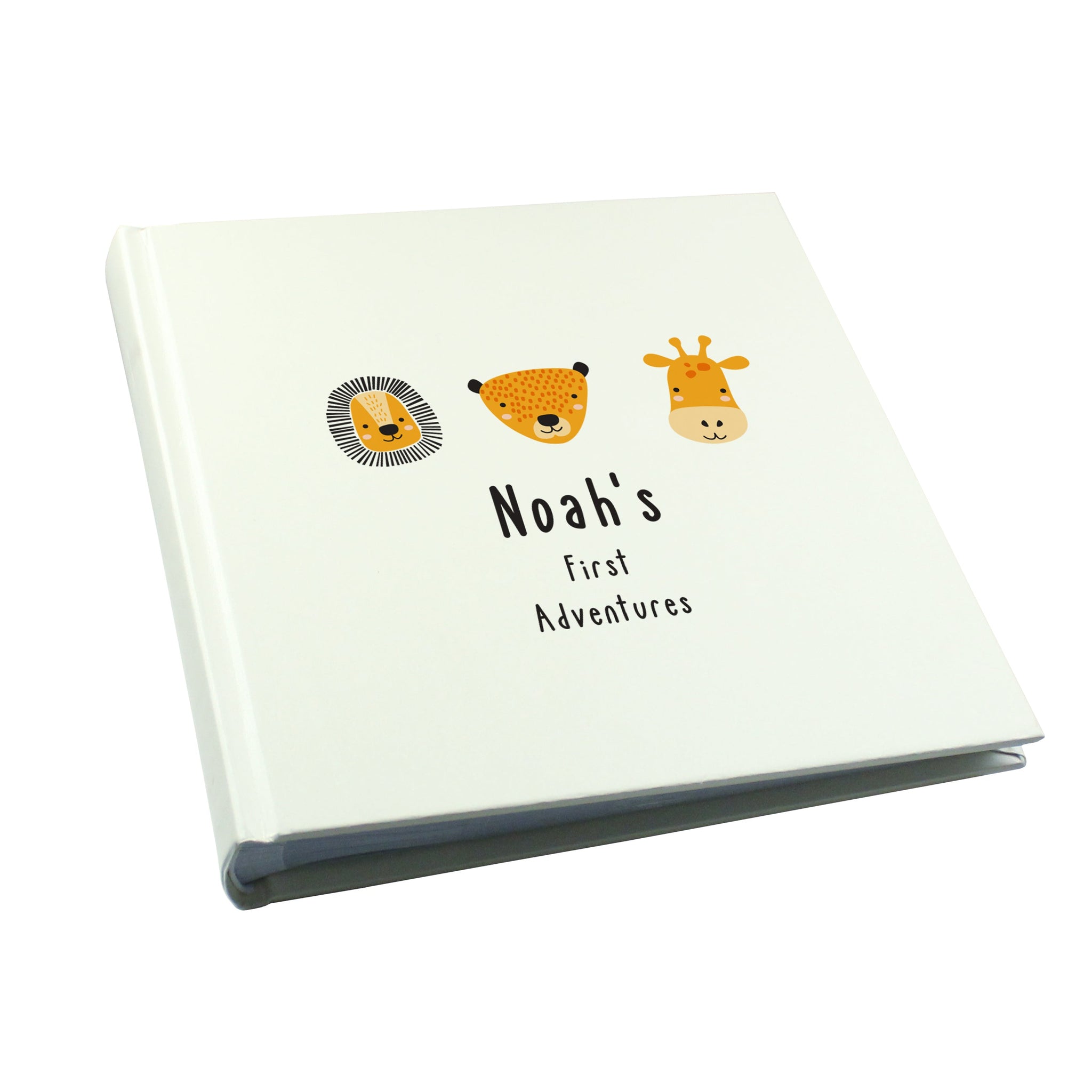 Personalised Scandi Safari Animals Square Photo Album: 5 - Photo Albums By Gift Moments