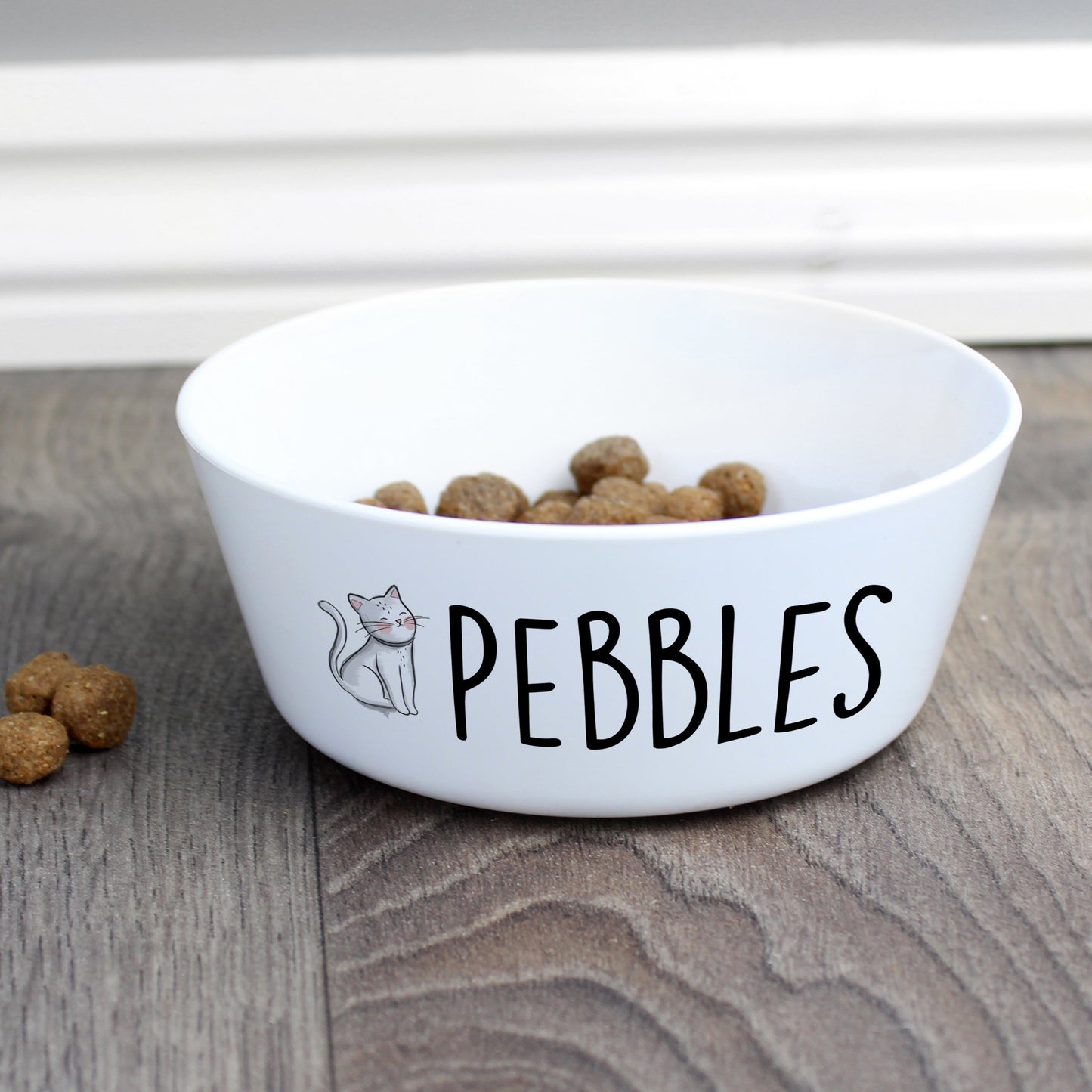 Personalised Scribble Cat Plastic Cat Bowl: 1 - Pet Products By Gift Moments