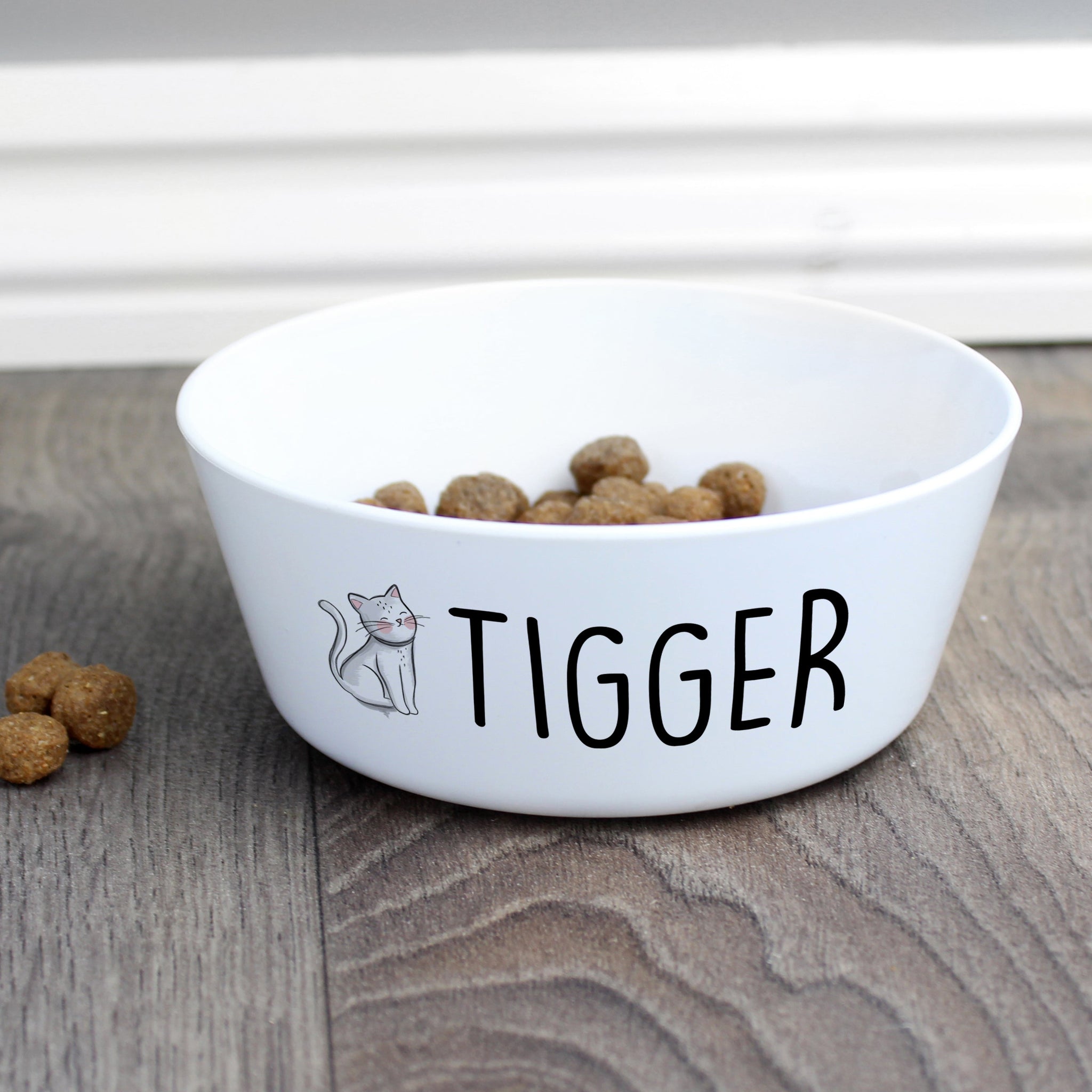 Personalised Scribble Cat Plastic Cat Bowl: 3 - Pet Products By Gift Moments