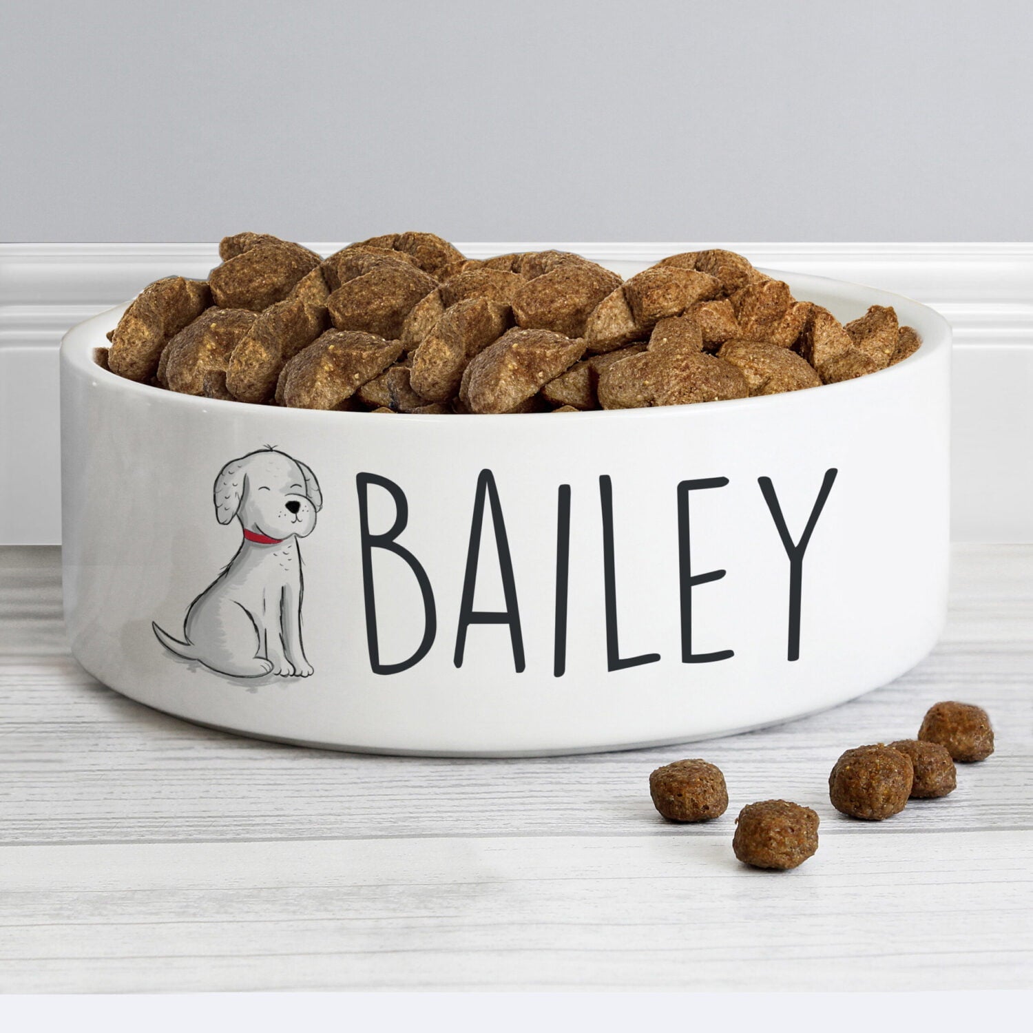 Personalised Scribble Dog 14cm Medium Pet Bowl: 1 - Pet Products By Gift Moments